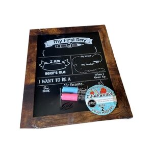 Loddie Doddie "My First Day of School" Chalkboard with 2 Chalk Markers New